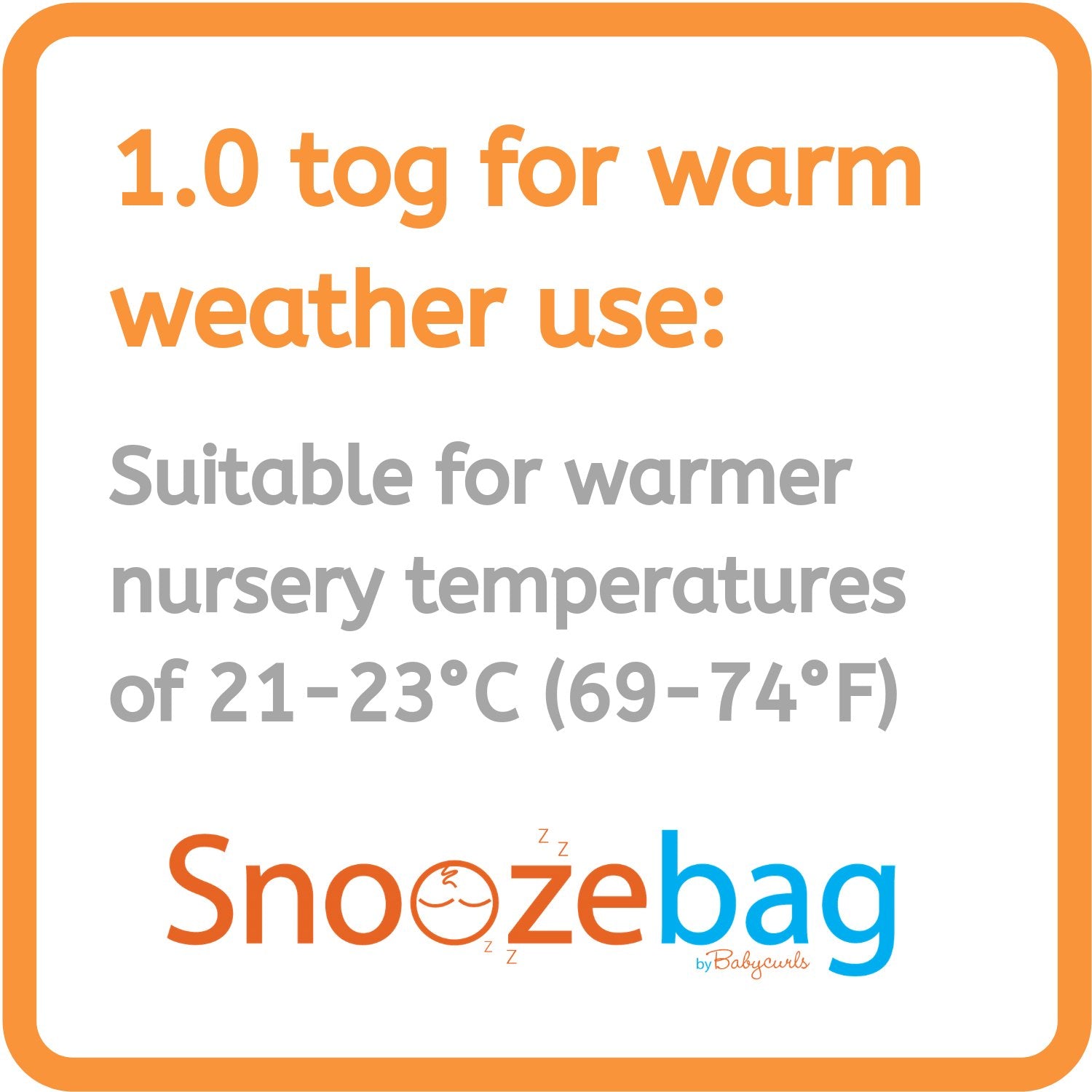 Snoozebag 1.0 Tog Baby Sleeping Bags