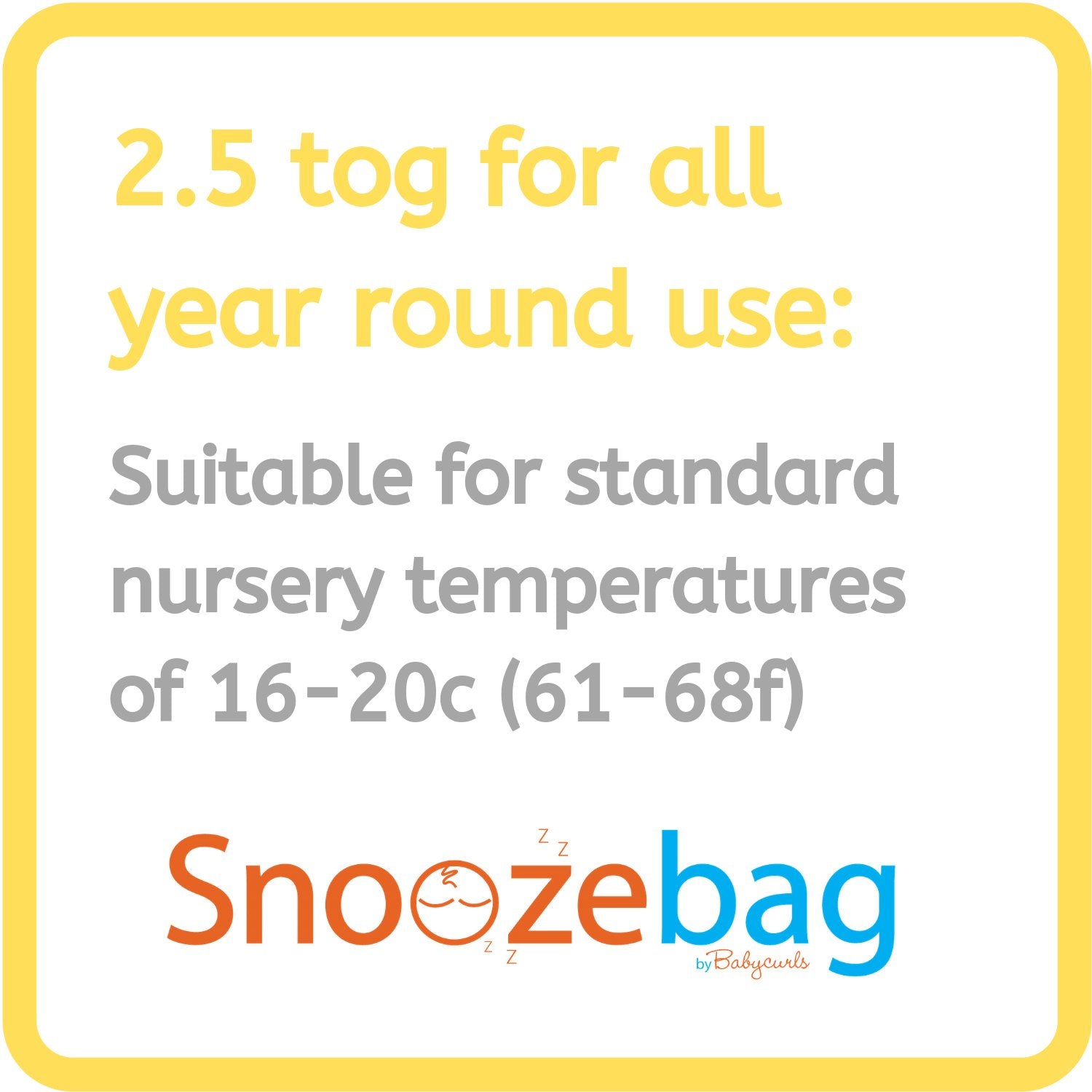 Snoozebag 2.5 Tog Baby Sleeping Bags