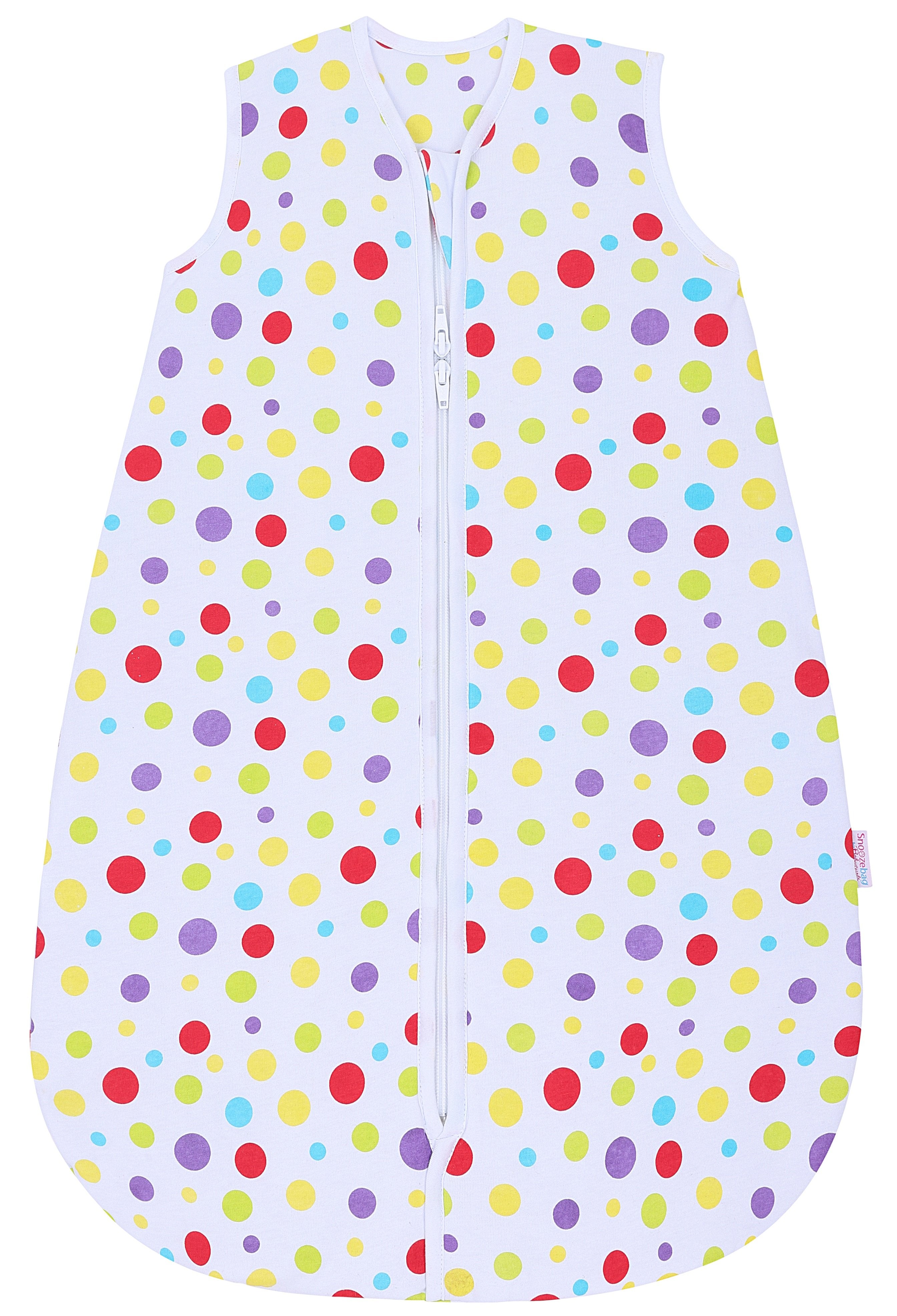 Snoozebag Baby Sleep Bag Spots 6-18 Months Side Zip 2020 Version 2.5 Tog