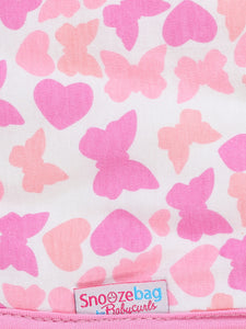 Snoozebag Baby Sleeping Bag - Butterflies & Hearts - 2.5 Tog