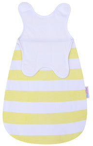 Snoozebag Doll Baby Sleeping Bag Suitable For all Child Toy Dolls Accessory 100% Cotton - Lemon Stripe