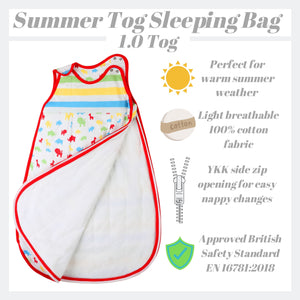 Snoozebag Baby Sleeping Bag - Jungle Fun - Summer 1.0 Tog
