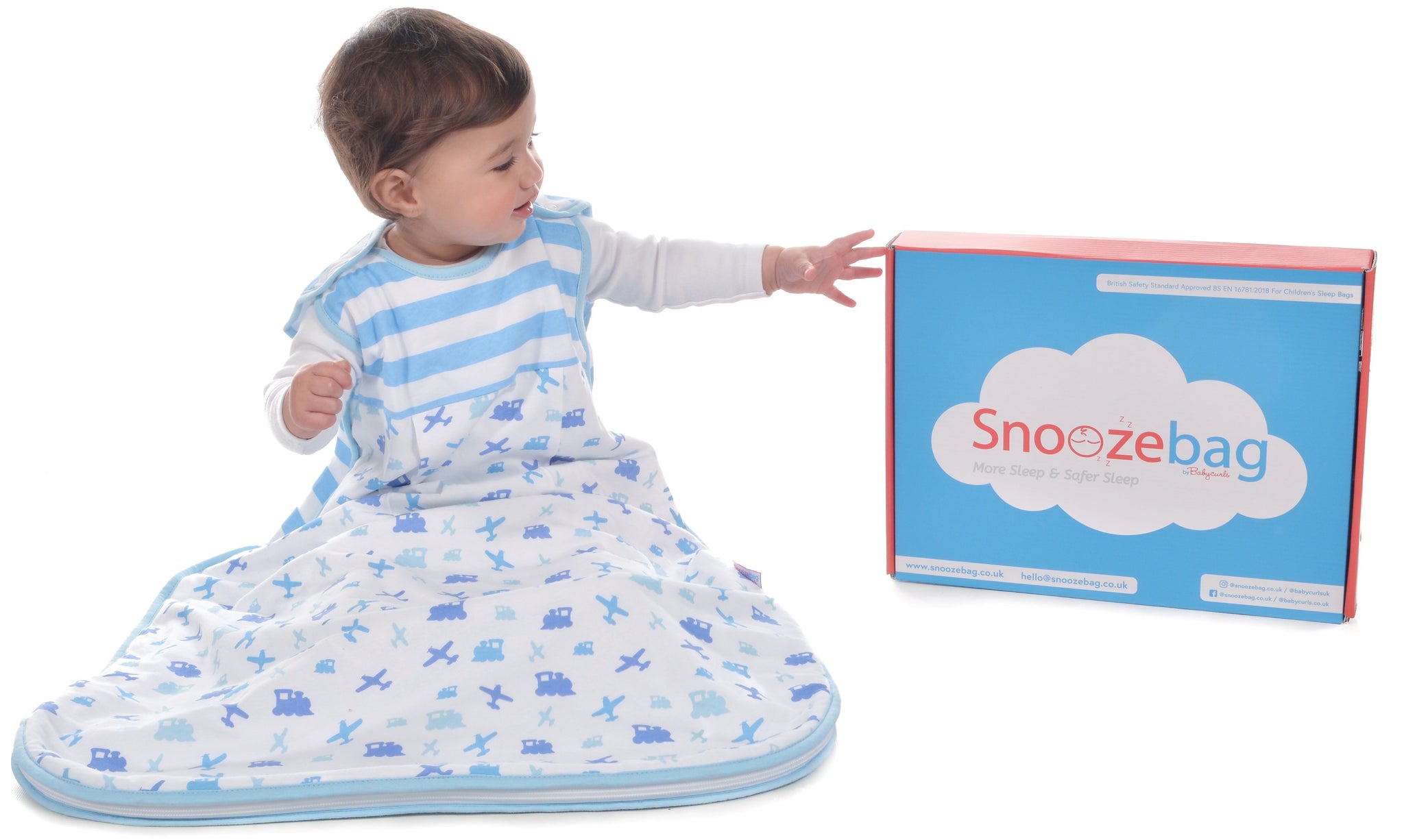 Snoozebag Baby Sleeping Bag Planes & Trains 0-6 Months - 1.0 Tog