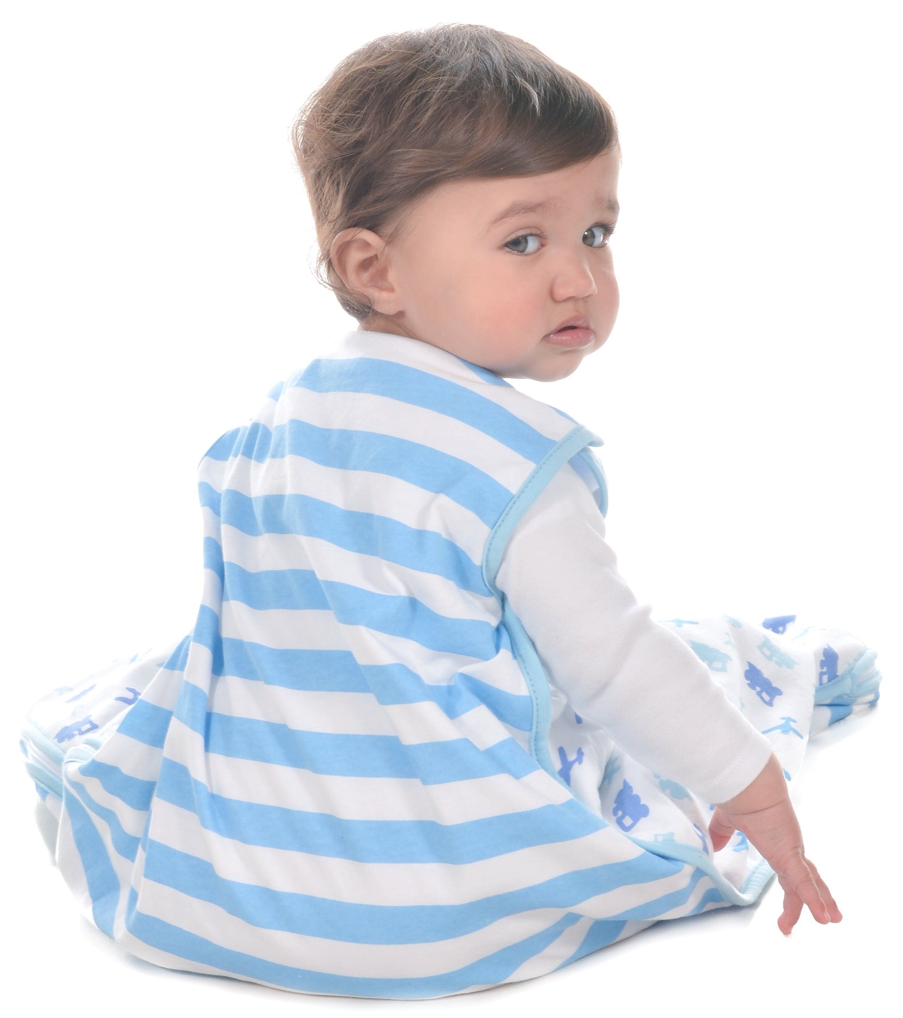 Snoozebag Baby Sleeping Bag - Planes & Trains - Summer 1.0 Tog