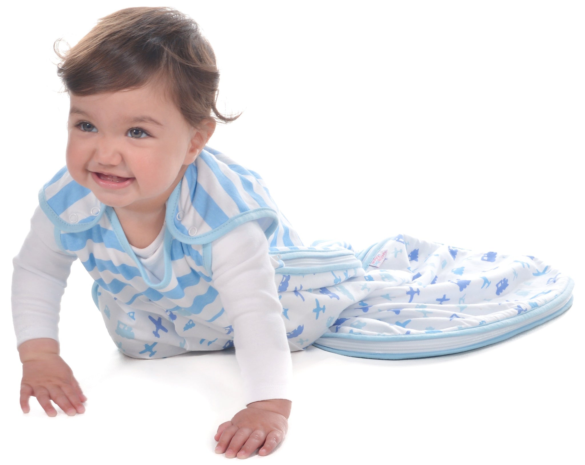 Snoozebag Baby Sleeping Bag - Planes & Trains - Summer 1.0 Tog