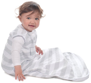 Snoozebag Baby Sleeping Bag Grey Stripe 6-18 Months - 1.0 Tog
