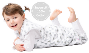 Snoozebag With Feet - Baby Sleeping Bag With Non Slip Feet 12-18 Months 2.5 Tog - Elephant Love